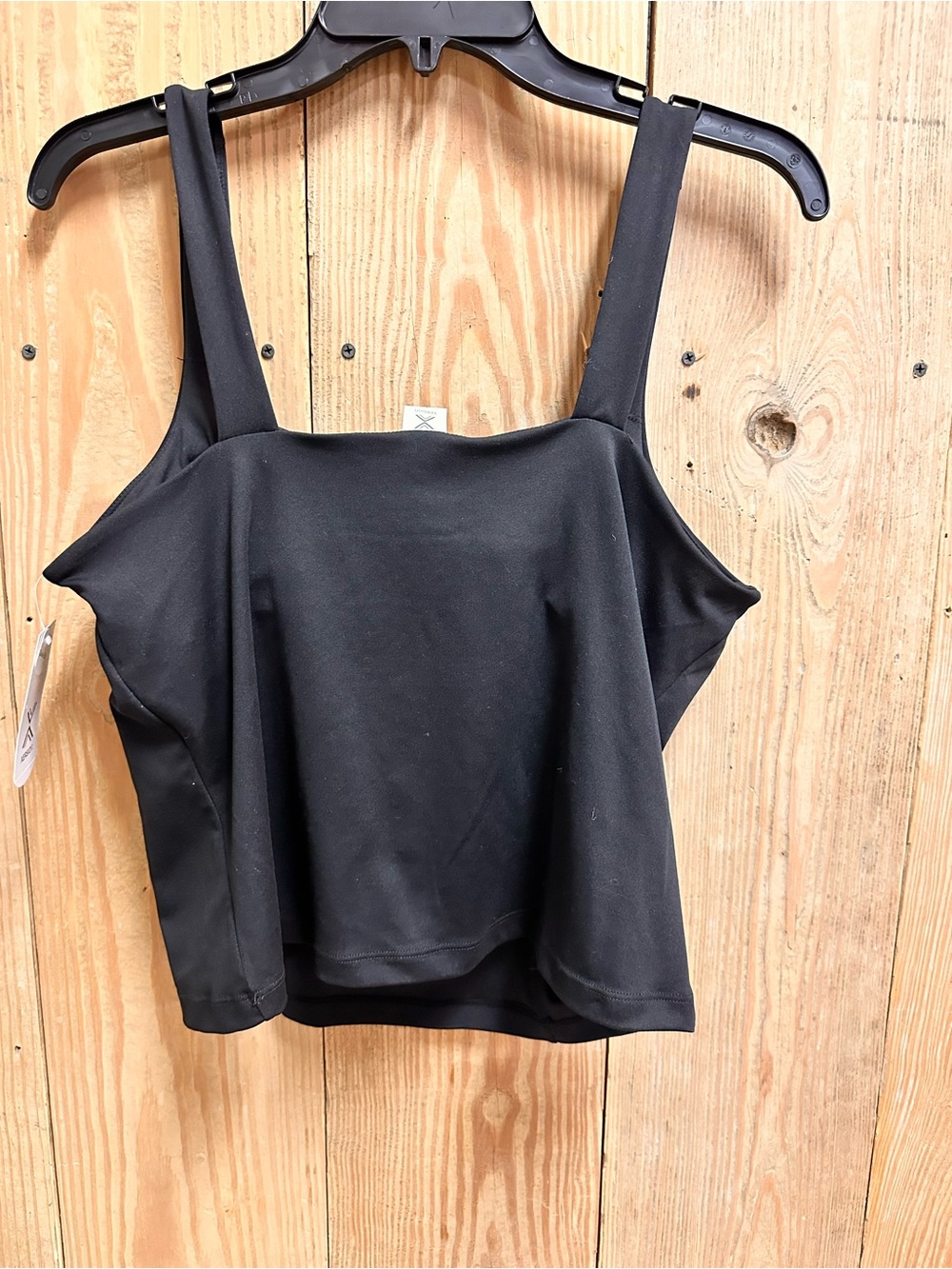 Xersion Black Square-Neck Tank - Wide Straps - Picture 2 of 4